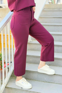 Super Stretch Dress Pants - Wine