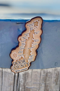 Wooden Map Outline Magnet