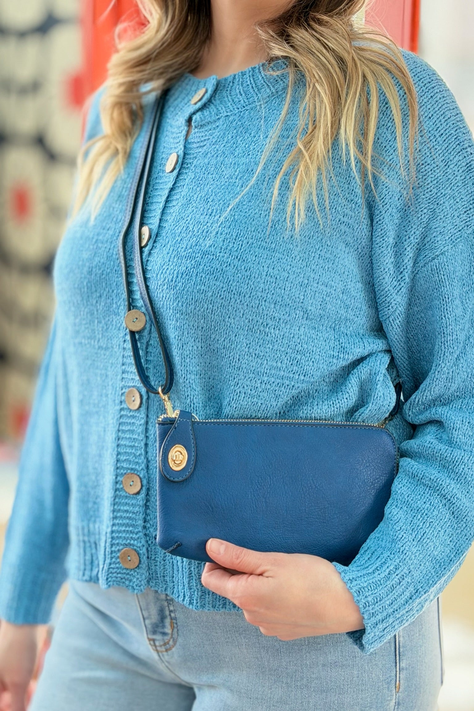 Kendall Crossbody/Wristlet - Royal Blue