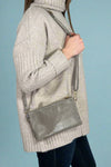 Riley 3 Compartment Crossbody Wristlet - Grey