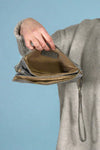Riley 3 Compartment Crossbody Wristlet - Grey