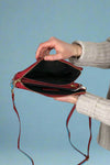 Riley 3 Compartment Crossbody Wristlet - Wine