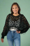 Crosa Vintage Knit Sweater - Black