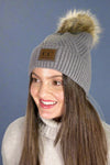 Heather Beanie With Pom