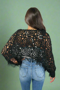 Crosa Vintage Knit Sweater - Black