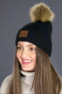 Heather Beanie With Pom