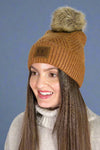 Heather Beanie With Pom