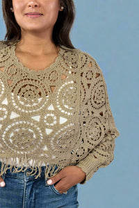 Crosa Vintage Knit Sweater - Khaki