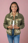 Corduroy Floral Patchwork Jacket