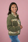 Corduroy Floral Patchwork Jacket