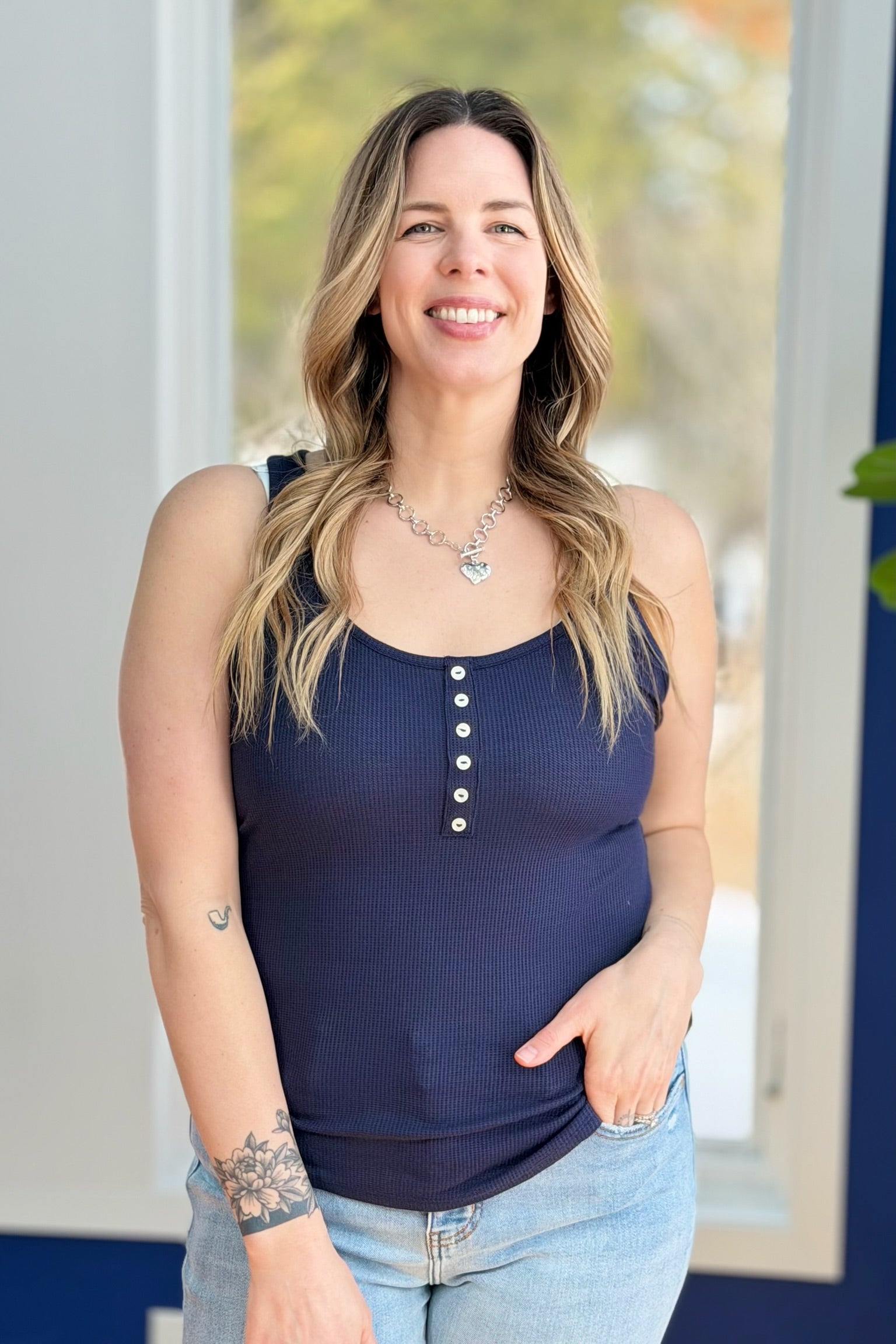 Cali Tank Top - Navy