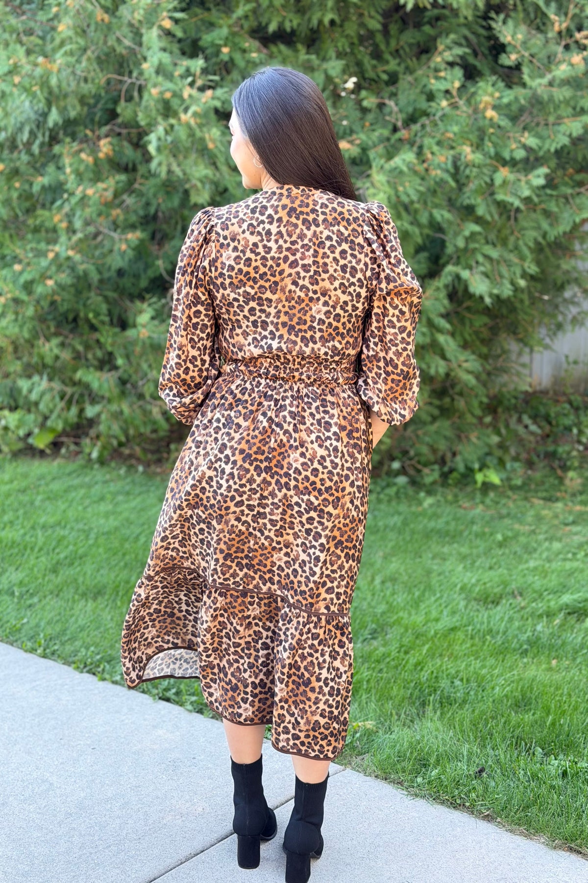 Fall Color Maxi Dress - Brown