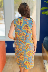 Bold Printed Sleeveless Long Vest