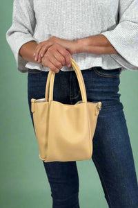 Small Crossbody Tote With Pouch - Yellow