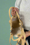 Small Crossbody Tote With Pouch - Yellow