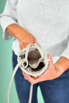 Small Woven Crossbody Bag - Grey