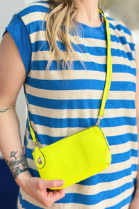 Kendall Crossbody/Wristlet - Neon Yellow