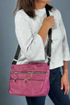 Nylon Crossbody Bag Raspberry