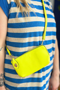 Kendall Crossbody/Wristlet - Neon Yellow