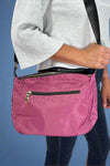 Nylon Crossbody Bag Raspberry