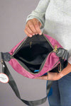 Nylon Crossbody Bag Raspberry