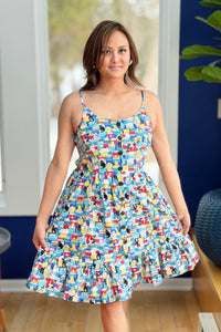 Cats In Cans Dress - Navy