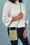 Small Woven Crossbody Bag - Green