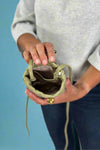 Small Woven Crossbody Bag - Green