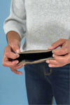 Leather Card Holder Wallet - Khaki
