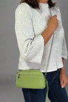 Three Zip Crossbody / Clutch - Avocado