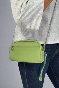 Three Zip Crossbody / Clutch - Avocado