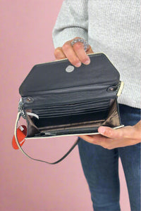 Snakeskin Clutch / Crossbody - Ivory