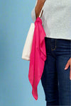 Honeybelle Square Solid Scarf - Fuchsia