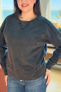 Golden Hour Vintage Sweatshirt - Black