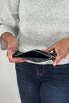 Leather Card Holder Wallet - Black