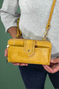 Abby Smartphone Wallet Crossbody - Mustard