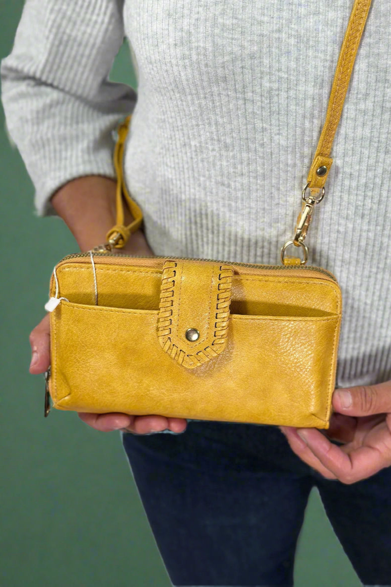 Abby Smartphone Wallet Crossbody - Mustard