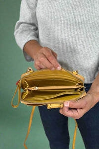 Abby Smartphone Wallet Crossbody - Mustard