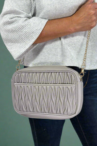 Dana Textured Crossbody - Grey