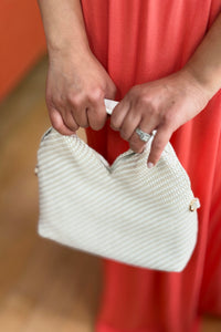 Cecily Woven Hobo w/ Dual Handles - White