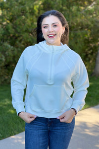Modal Scuba Quarter Zip Hoodie Jacket