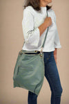 Carly Studded Crossbody Hobo - Slate