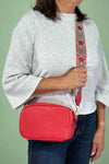 Boho Guitar Strap Crossbody - Red