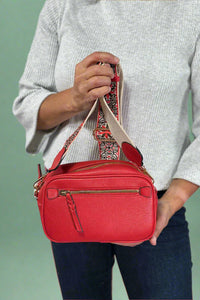 Boho Guitar Strap Crossbody - Red