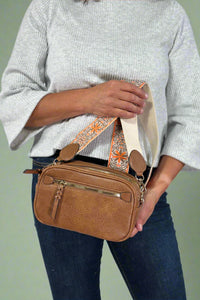 Boho Guitar Strap Crossbody - Coffee