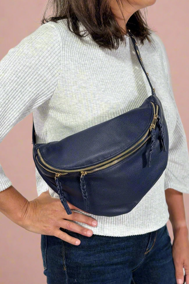 Nova Studded Sling Bag / Crossbody - Navy