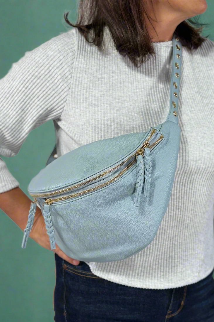 Nova Studded Sling Bag / Crossbody - Blue