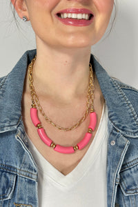 Holly Necklace - Pink