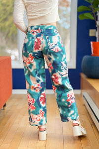 Western Vintage Printed Jeans - Floral
