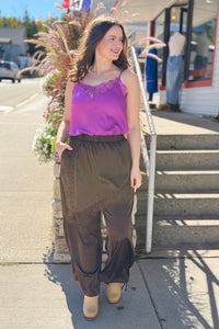 Half Slip Skirt Lace Pants - Espresso